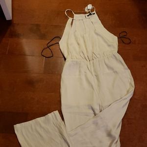 Long beige jumpsuit